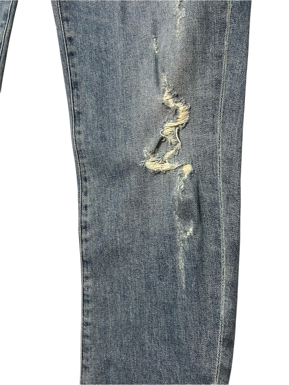 Citizens of Humanity Racer Low Rise Skinny Distressed Medium Wash Denim Jeans - Picture 10 of 15
